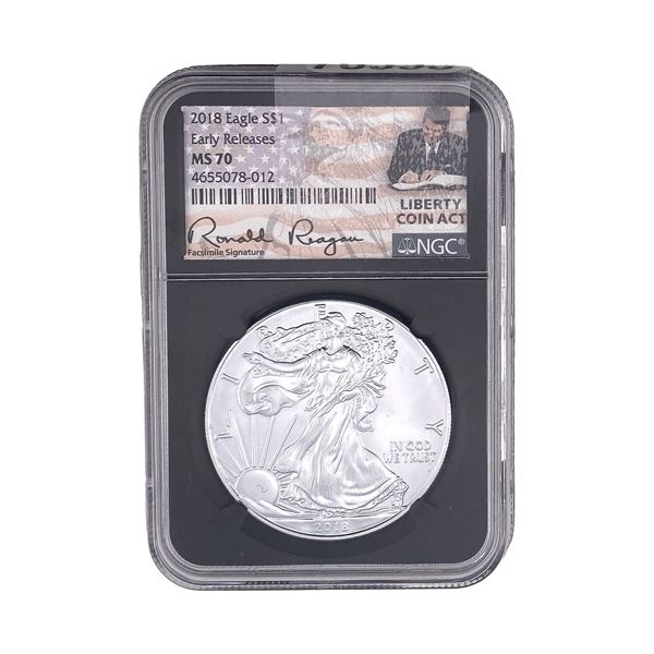 2018 Silver Eagle NGC MS70 Early Releases