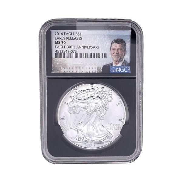 2016 Silver Eagle NGC MS70 30th Anniversary