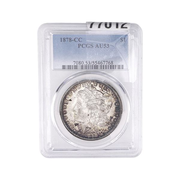1878-CC Morgan Silver Dollar PCGS AU53