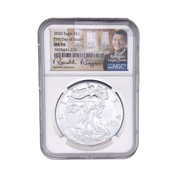 2020 Silver Eagle NGC MS70 First Day of Issue