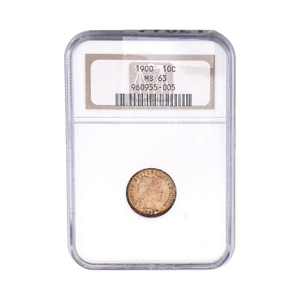 1900 Barber Dime NGC MS63