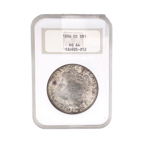 1884-CC Morgan Silver Dollar NGC MS64
