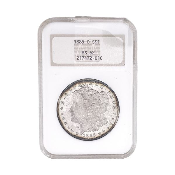 1885-O Morgan Silver Dollar NGC MS62