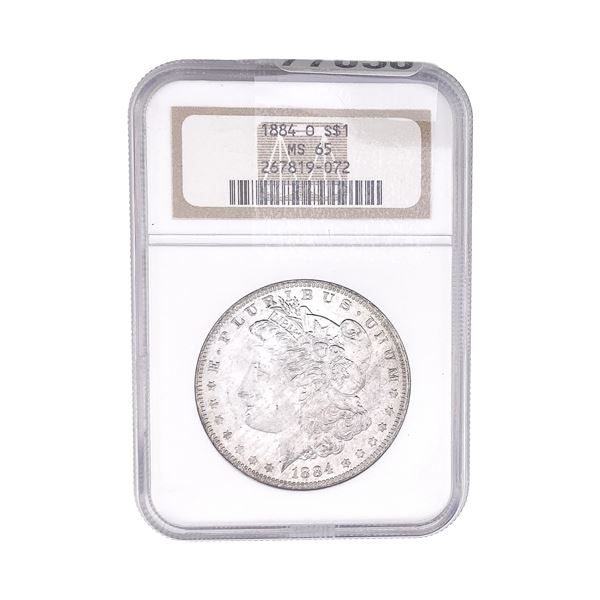 1884 Morgan Silver Dollar NGC MS65