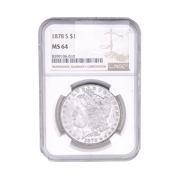 1878-S Morgan Silver Dollar NGC MS64