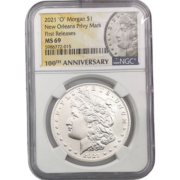 2021-O Morgan Silver Dollar NGC MS69 First Release