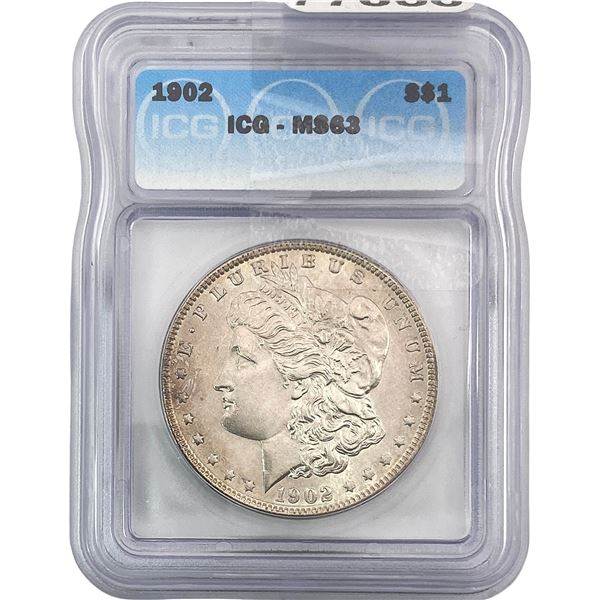 1902 Morgan Silver Dollar ICG MS63