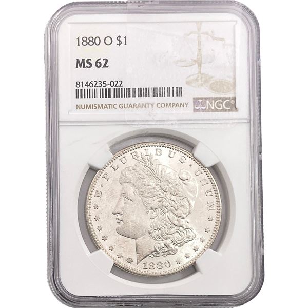 1880-O Morgan Silver Dollar NGC MS62