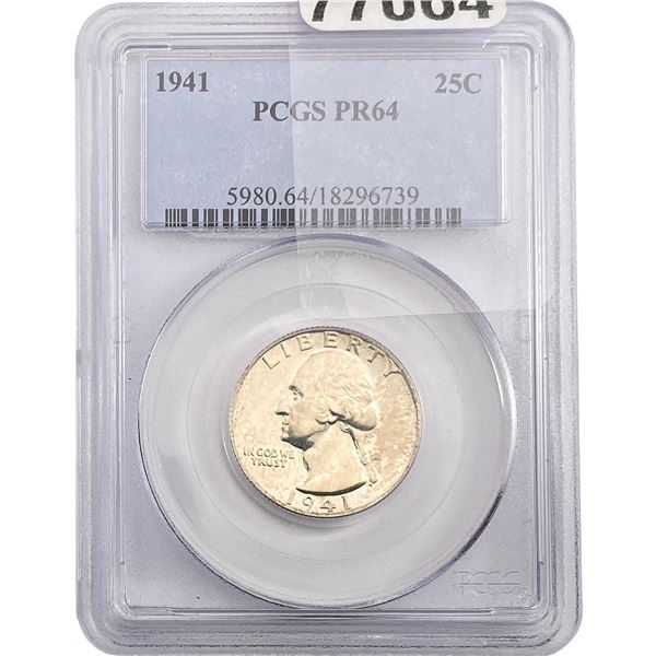 1941 Washington Silver Quarter PCGS PR64