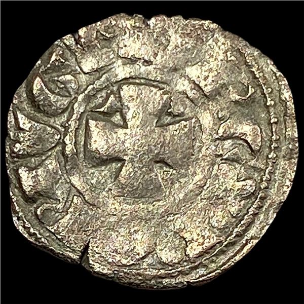 Portugal Crusades Dinis I Silver Dinero NEARLY UNCIRCULATED