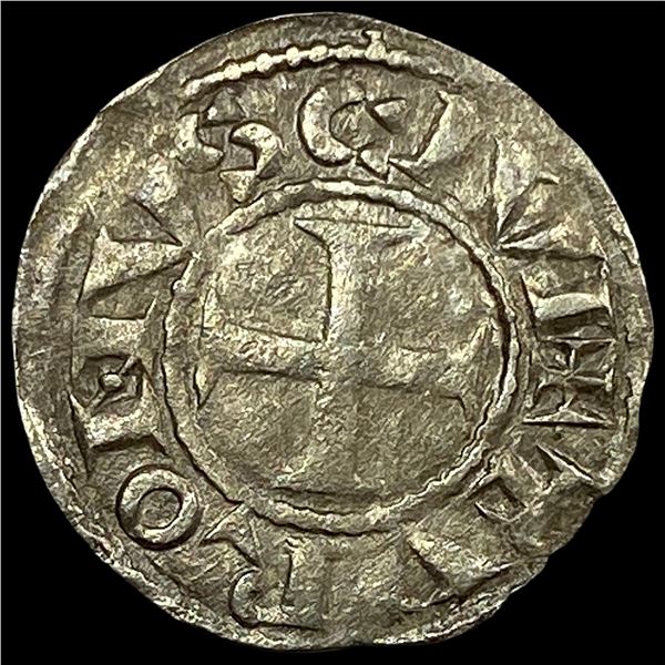 France Abbey of St Martin Silver Denier NEARLY UNCIRCULATED