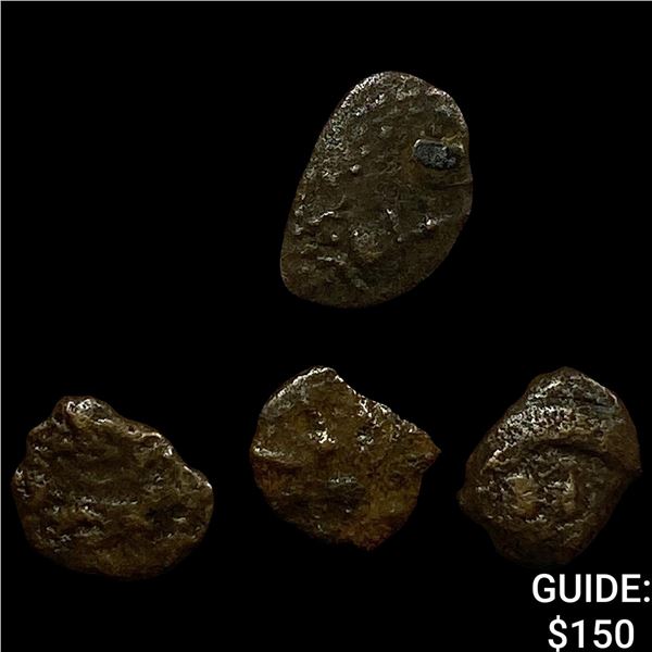 [4 Coins] Luke 21:1-4 103-76 BC Widow's Mite NEARLY UNCIRCULATED