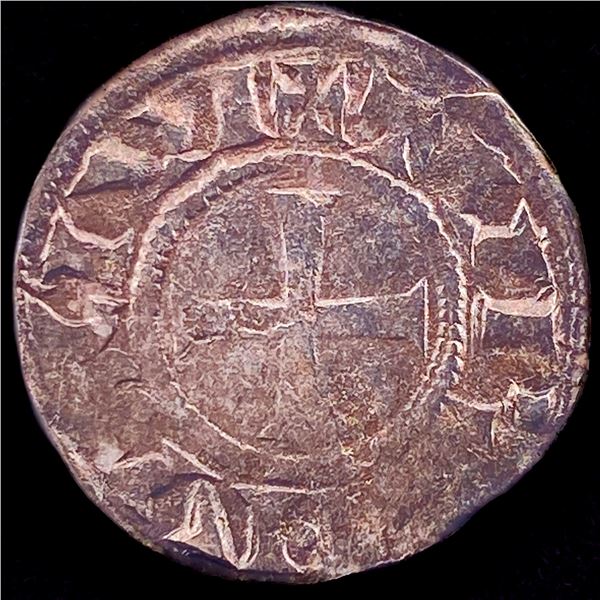1150-1200 France Abbey of St. Martin Silver Denier NEARLY UNCIRCULATED