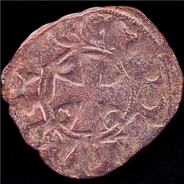 1261-1325 Portugal Crusades Dinis I Silver Dinero NEARLY UNCIRCULATED