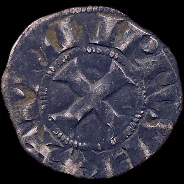 1297-1301 AD Frankish Greece Silver Denier NEARLY UNCIRCULATED