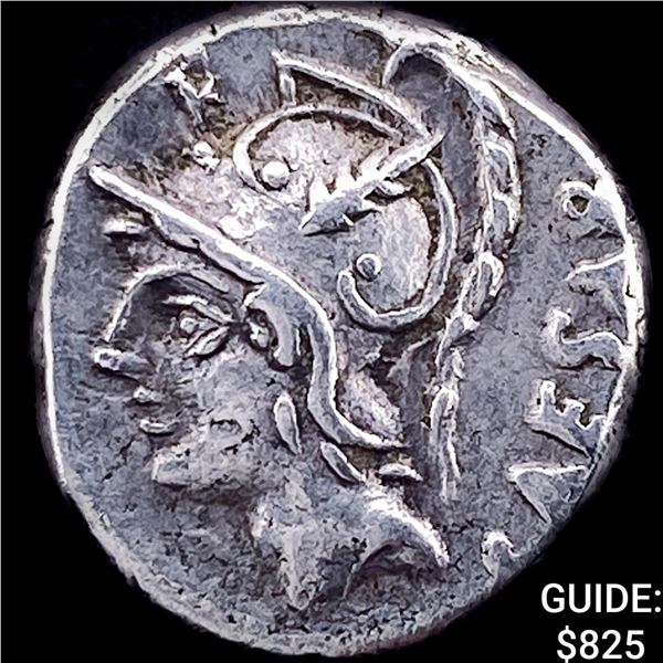 Roman L. Julius L.F. Caesar, 103 Silver Denarius CHOICE AU