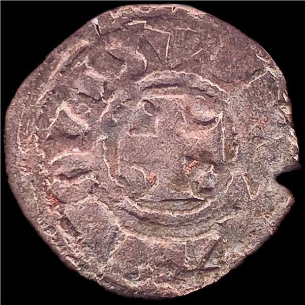 1261-1325 Portugal Crusades Dinis I Silver Dinero NEARLY UNCIRCULATED