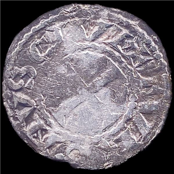 1150-1200 France Abbey of St. Martin Silver Denier NEARLY UNCIRCULATED