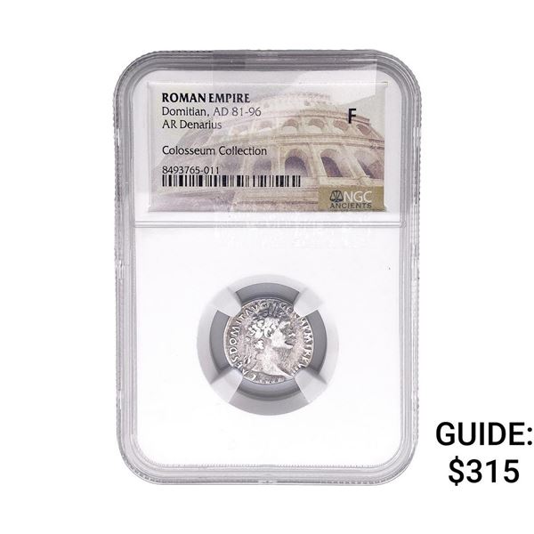 Roman Domitian, AD 81-96 AR Denarius NGC F