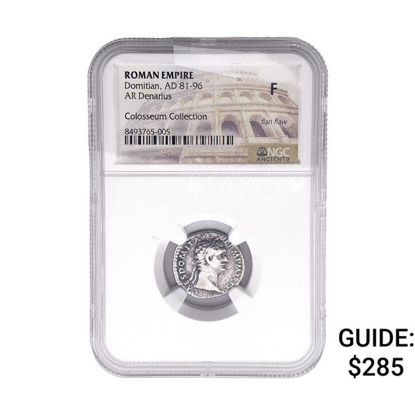 Roman Domitian, AD 81-96 AR Denarius NGC F