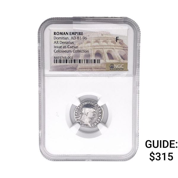 Roman Domitian, AD 81-96 AR Denarius NGC F