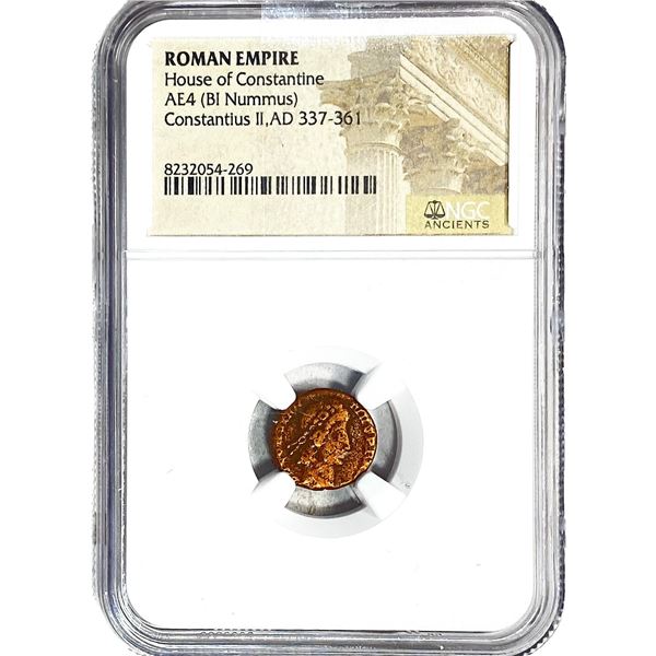 Roman House of Constantine AE4 BI Nummus NGC