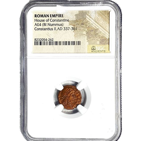 Roman House of Constantine AE4 BI Nummus NGC