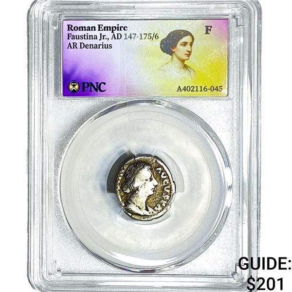 Roman Faustina Jr.,AD 147-175/6 AR Denarius PNC F