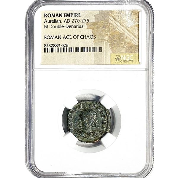 Roman Aurelian, AD270-275 BI Dbl-Denarius NGC