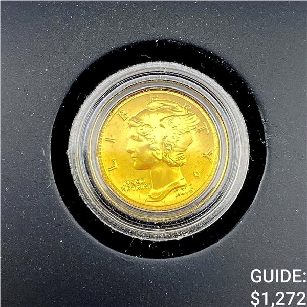 2016 U.S. Mercuey DIme Centenial .1000 Gold Coin