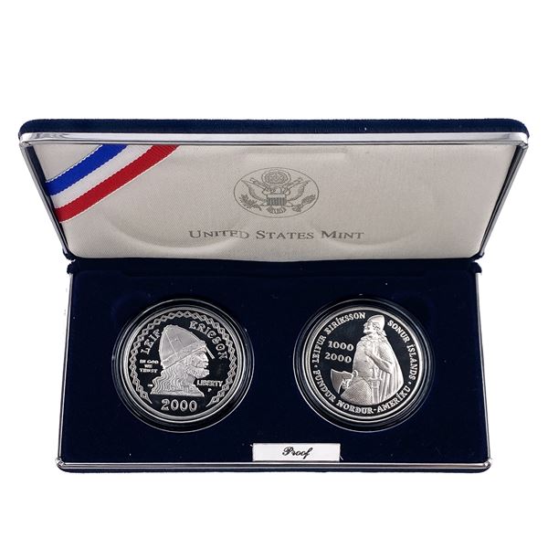 [2]2000 Leif Ericson U.S.&Iceland Proof Silver Set