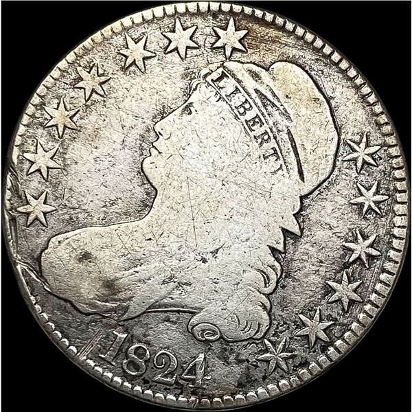 1824 Capped Bust Half Dollar NICELY CIRCULATED