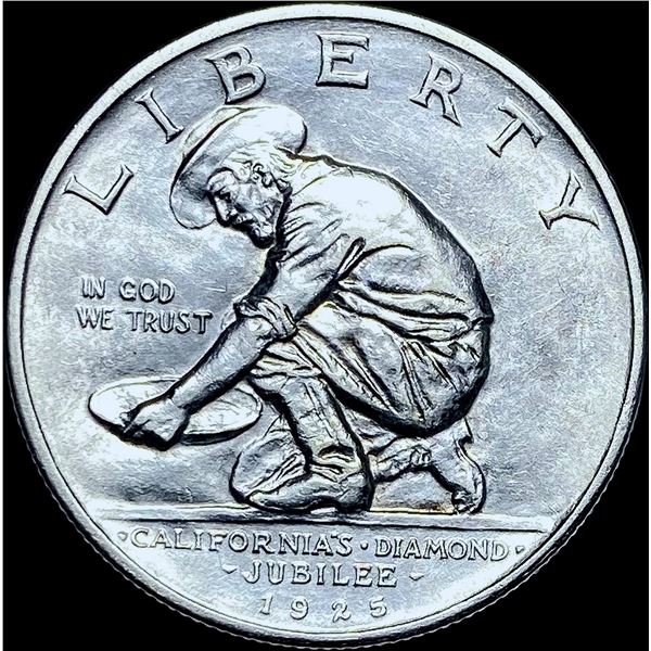 1925-S Silver California Jubilee Half Dollar CHOICE BU