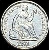 Image 1 : 1871 Seated Liberty Silver Half Dime ABOUT UNCIRCULATED