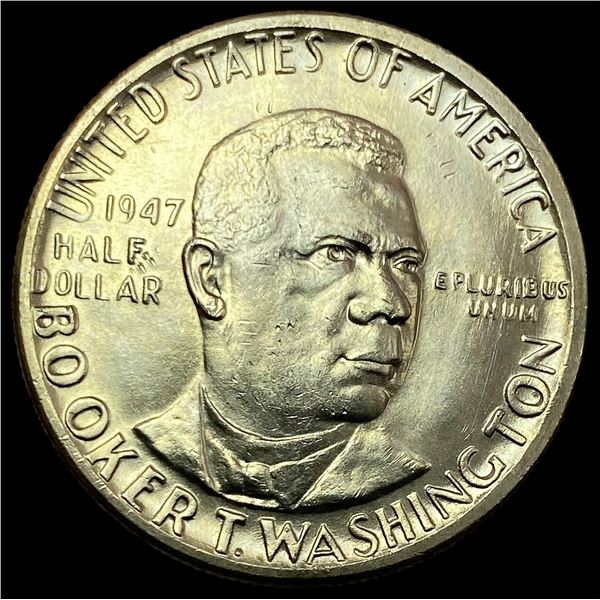 1947 Booker T. Washington Silver Half Dollar  CHOICE BU