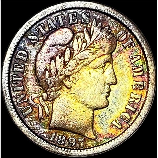 1897-S Silver Barber Dime LIGHTLY CIRCULATED