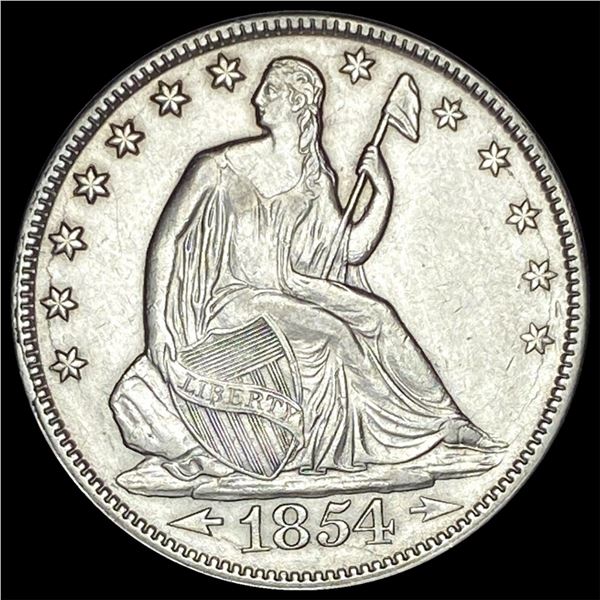 1854 Arrows Seated Liberty Half Dollar CLOSELY UNCIRCULATED