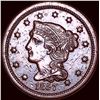 Image 1 : 1857 Braided Hair Large Cent CLOSELY  UNCIRCULATED