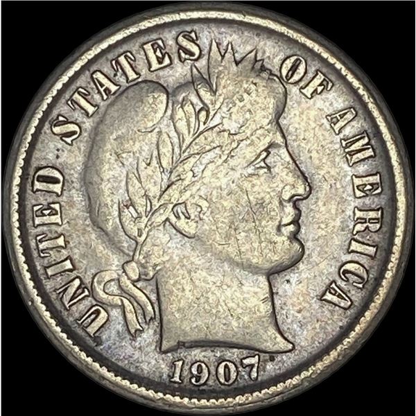 1907-O Silver Barber Dime NEARLY UNCIRCULATED