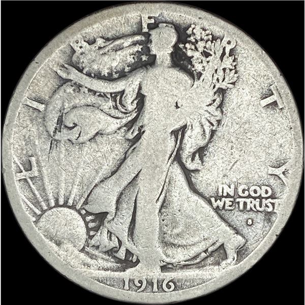 1916-S Walking Liberty Half Dollar NICELY  CIRCULATED