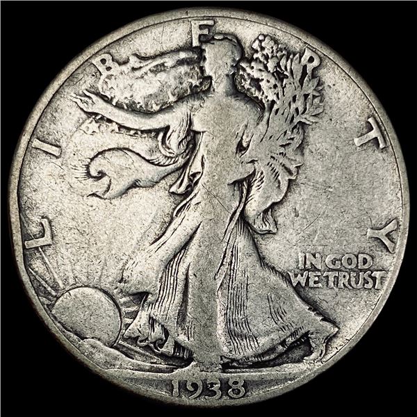 1938-D Walking Liberty Half Dollar LIGHTLY  CIRCULATED