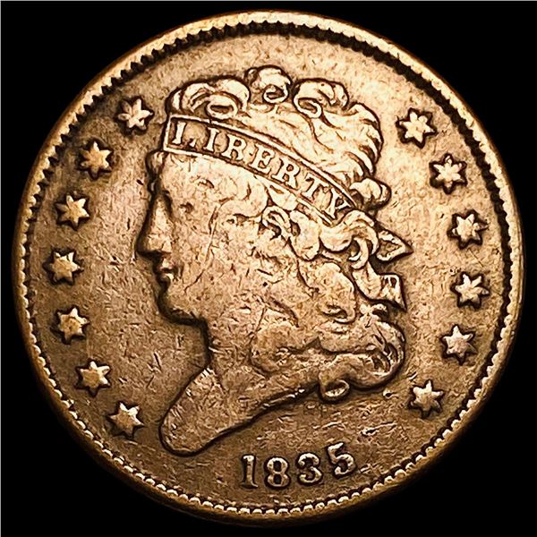 1835 Classic Head Half Cent LIGHTLY  CIRCULATED