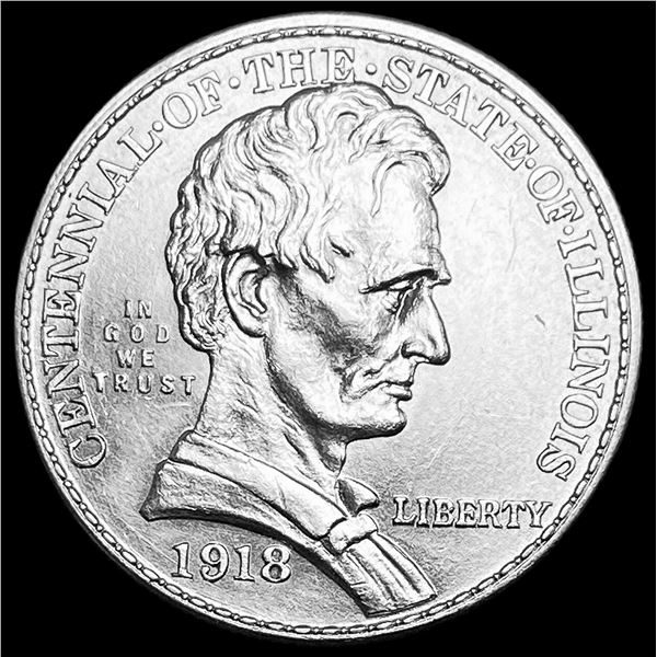1918 Silver Illinois Half Dollar UNCIRCULATED