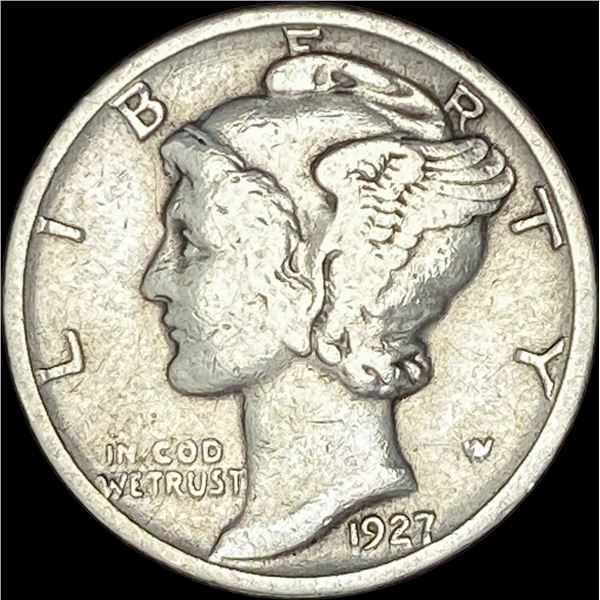 1927-D Silver Mercury Dime NEARLY  UNCIRCULATED