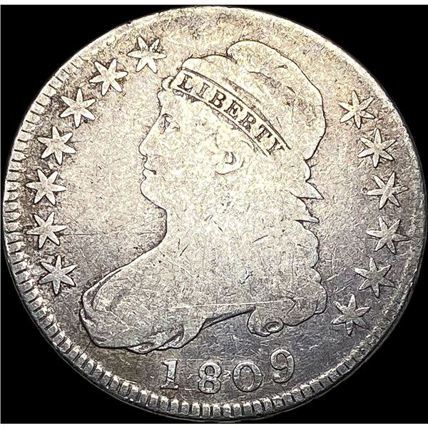 1809 Capped Bust Silver Half Dollar NICELY  CIRCULATED