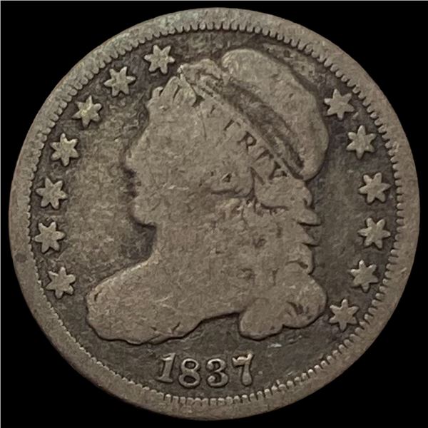 1837 Capped Bust Dime NICELY CIRCULATED