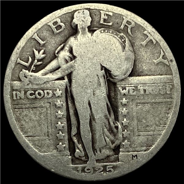 1925-S Silver Standing Liberty Quarter NICELY  CIRCULATED