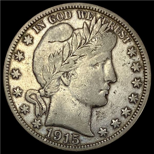 1915-S Silver Barber Half Dollar ABOUT  UNCIRCULATED