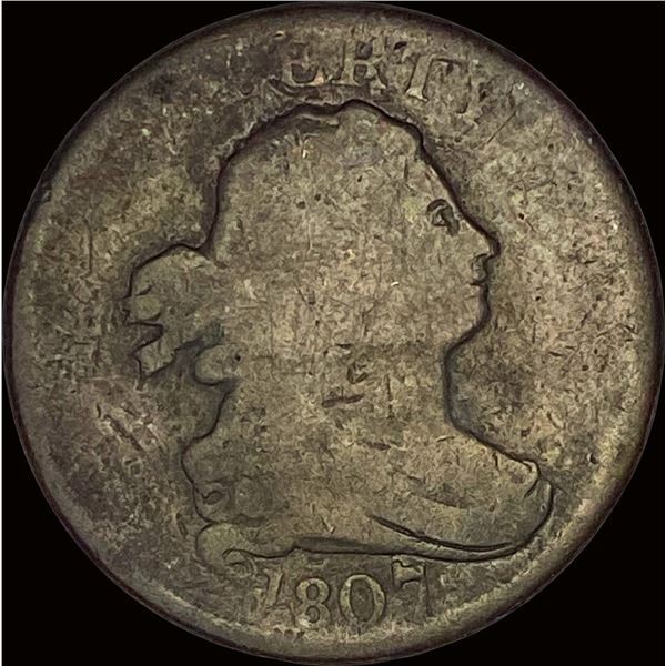 1807 Copper Half Cent NICELY CIRCULATED