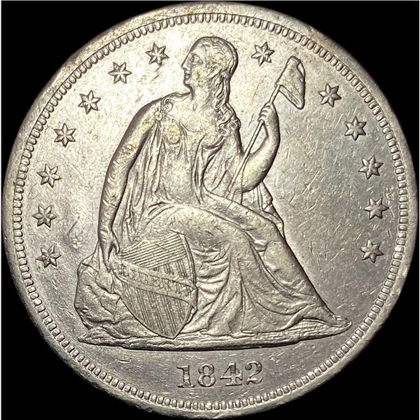 1842 Silver Dollar CLOSELY UNCIRCULATED